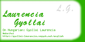 laurencia gyollai business card